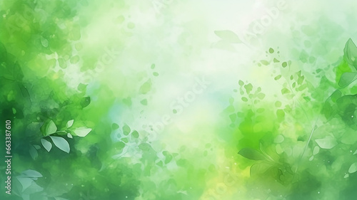 green watercolor foliage abstract background. . spring eco nature