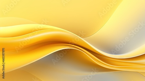  a yellow and white background with wavy lines and curves on it. generative ai