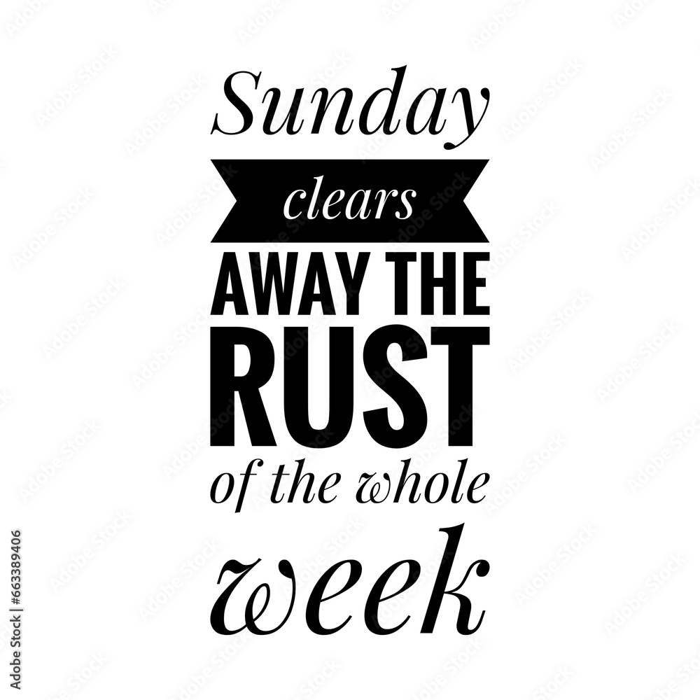 Fototapeta premium ''Sunday'' Word Illustration