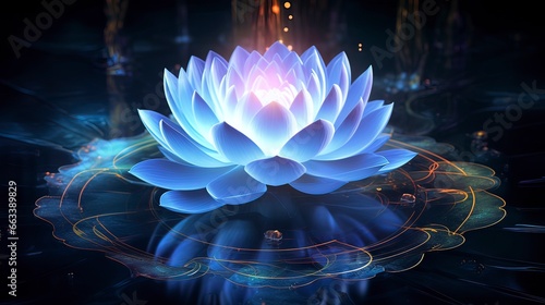 Magical lotus flower on the...