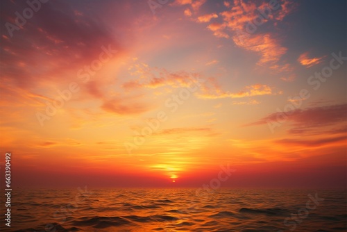 Sun dips below the horizon  casting a serene evening glow