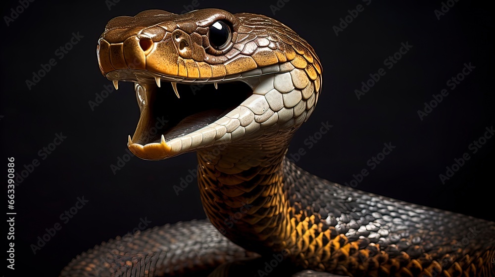 Fototapeta premium Poisonous Egyptian cobra. Generation AI