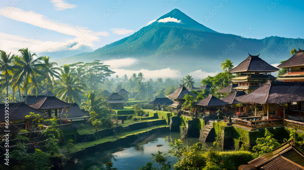 Landschaft auf Bali. Generiert mit KI