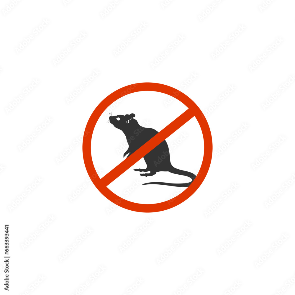 Rat warning sign. vector illustration Rat warning sign. vector illustration