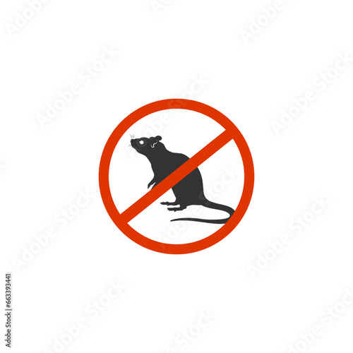 Rat warning sign. vector illustration