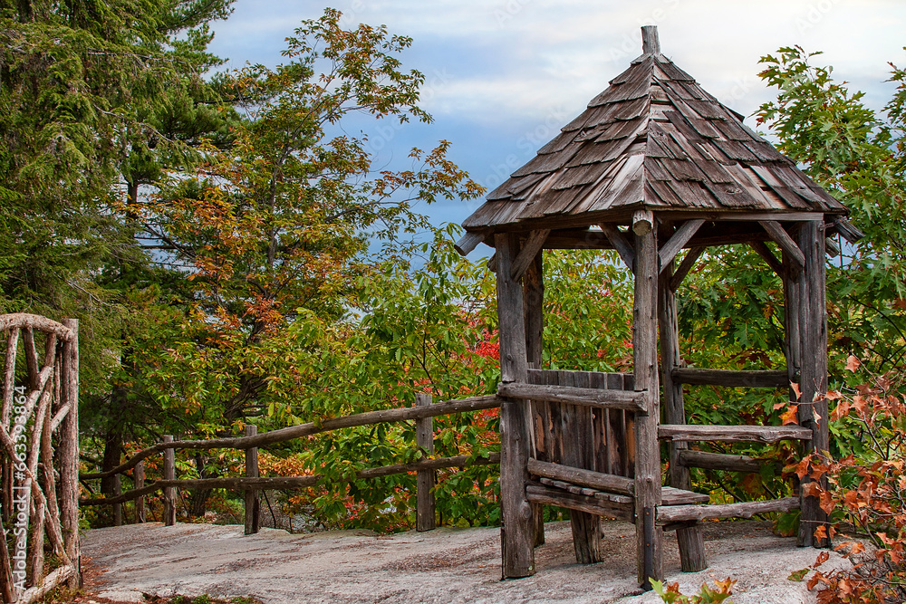 Gazebo Overlooking Copes Lookout in New Paltz, New York Gazebo Overlooking Copes Lookout in New Paltz, New York