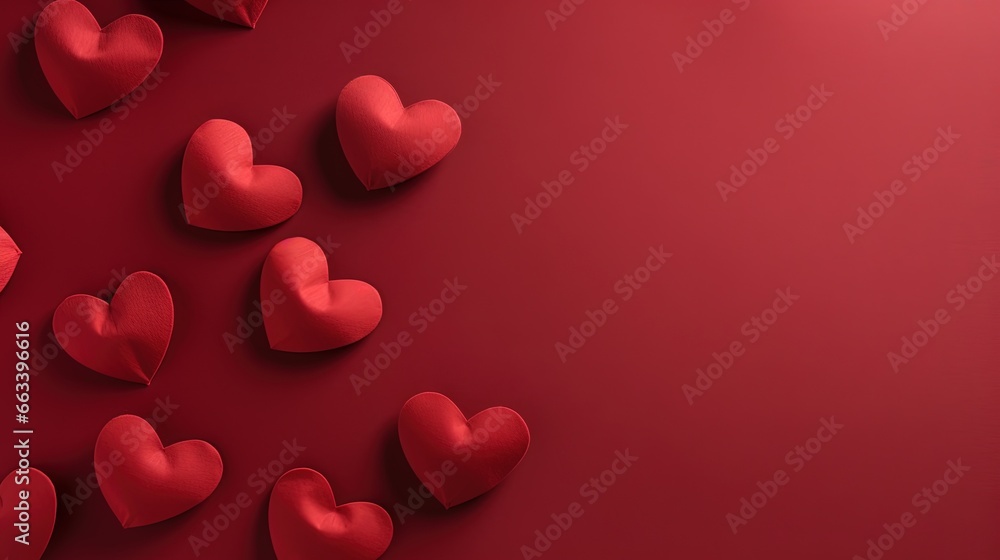 a bunch of red hearts floating in the air on a red background. generative ai a bunch of red hearts floating in the air on a red background. generative ai
