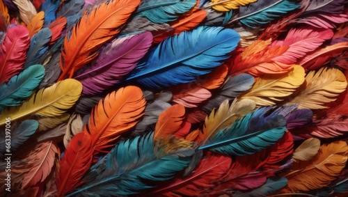 colorful feathers background © muhammad