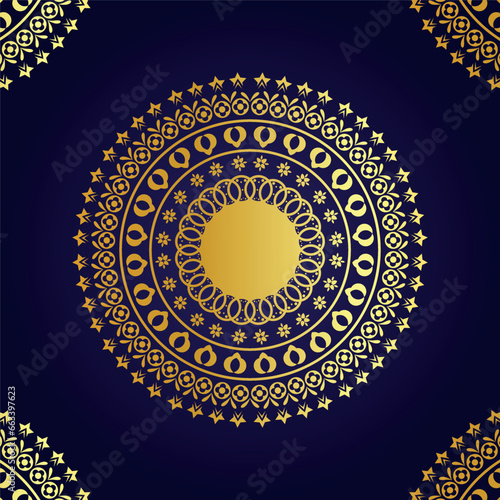 Elegant modern ornamental luxury golden mandala pattern background floral style design template
