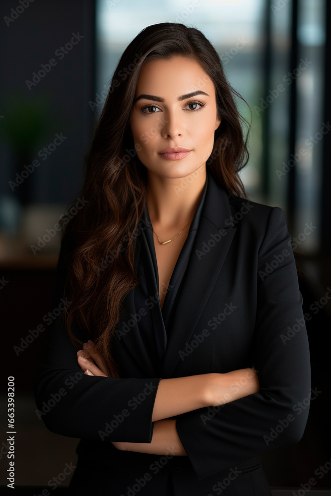 Confident business woman, looking to the lens. Confident business woman, looking to the lens.