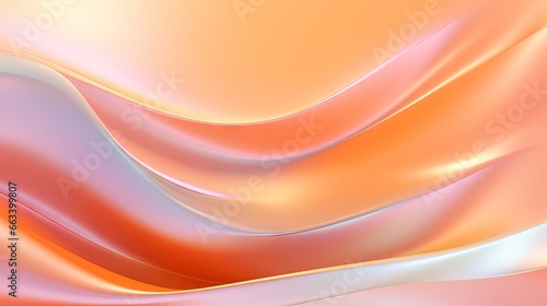  an abstract image of a pink and orange wave of light. generative ai