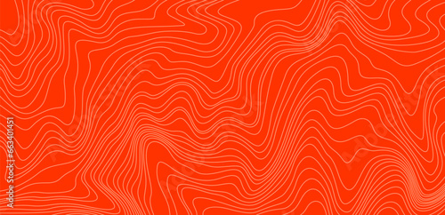 Texture of meat and fish. Abstract linear background. Vector print of food. White lines on red background.