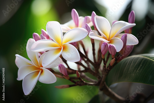White frangipani flower - Generative AI 