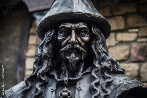 Wallpaper Mural The statue of Vlad the Impaler- Generative AI	 Torontodigital.ca