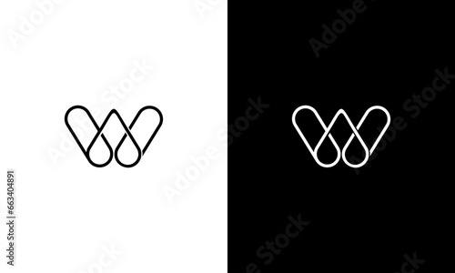 Tableau sur toile collection of initials aw or aw logo design vector