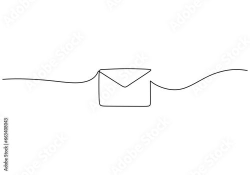 Continuous Line Art Representation of an Envelope