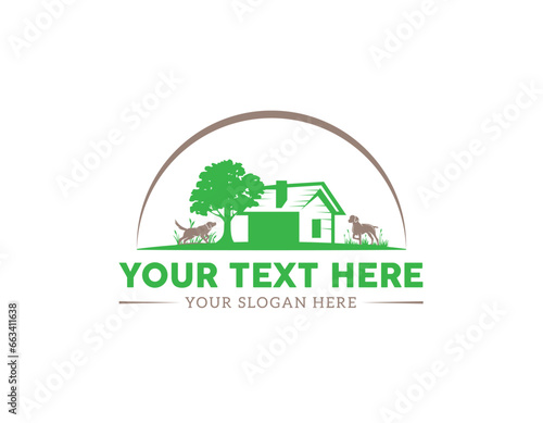 eco friendly house, Frame logo, animal house, natural logo