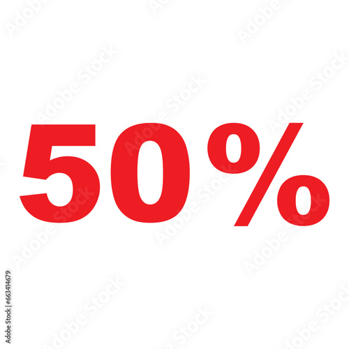 Vector icon 50%