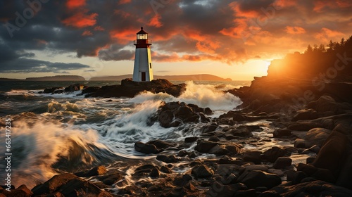 lighthouse at sunset © Sthefany
