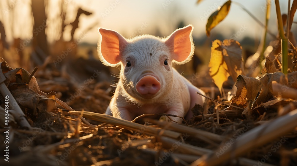 pig in a farm pig in a farm