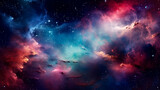 Colorful vast galaxy space background
