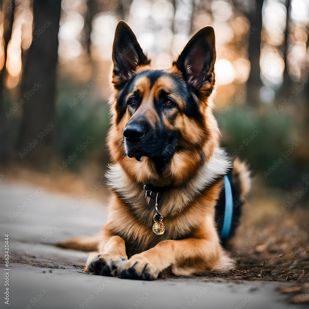 female German shepherd dog on grass female German shepherd dog on grass