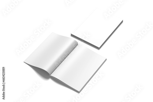 two magazines with transparent background