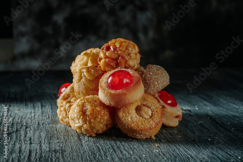 assortment of panellets typical of Catalonia, Spain photo