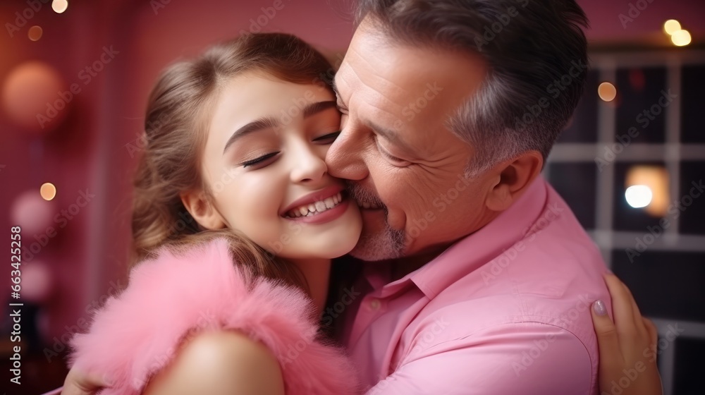 father day, cute teen girl hugging mature middle age dad. Love, kiss, care, happy smile enjoy family time. celebrate special occasion, happy birthday, merry Christmas. special day father day, cute teen girl hugging mature middle age dad. Love, kiss, care, happy smile enjoy family time. celebrate special occasion, happy birthday, merry Christmas. special day