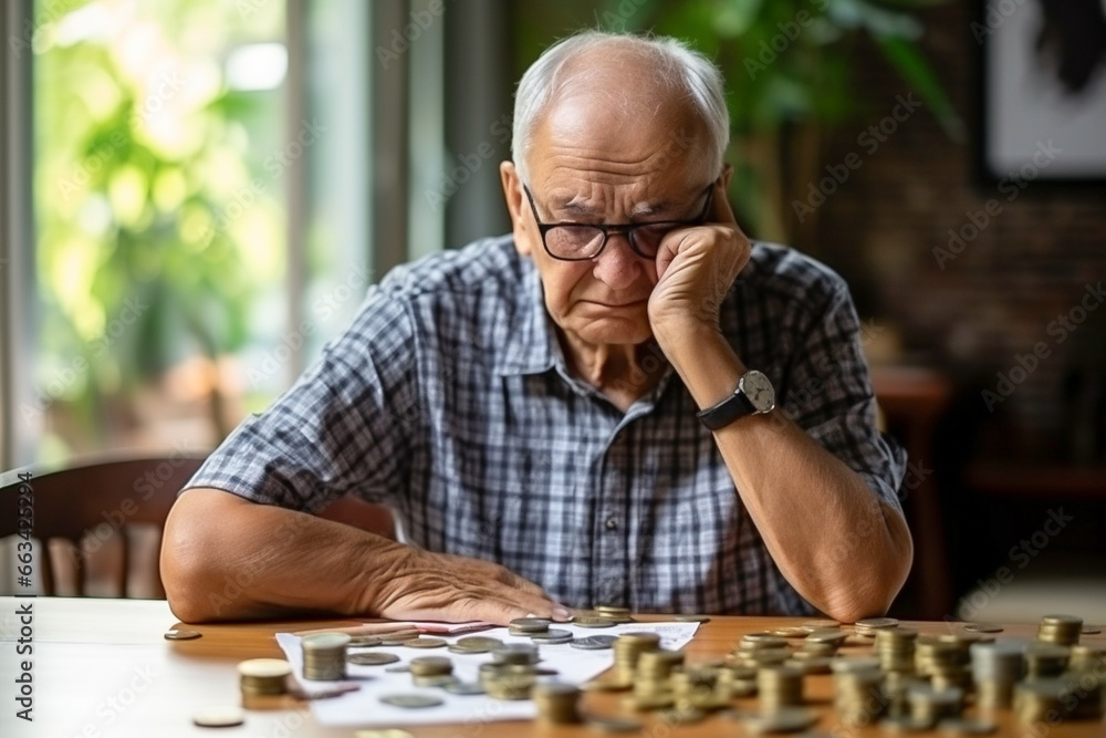 retired man have a financial problem