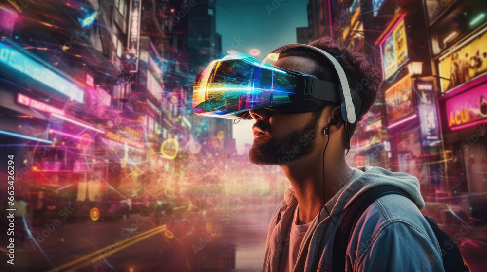 A street artist in Asia creating 3D digital art that comes to life through AR glasses A street artist in Asia creating 3D digital art that comes to life through AR glasses