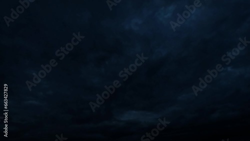 timelapse of night sky clouds after rain scene - loop video