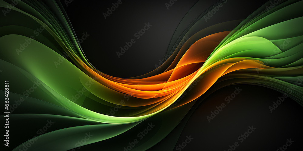 Fototapeta premium Lime orange black color gradient background
