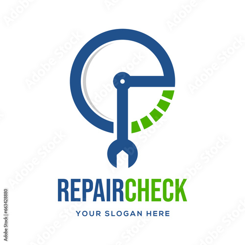 Repair check vector logo template.