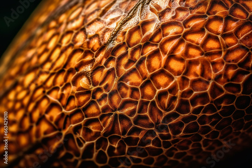 Macro of the skin of a tropical fish. Toned.