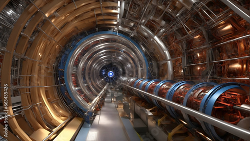 graphic representation of the hadron collider photo