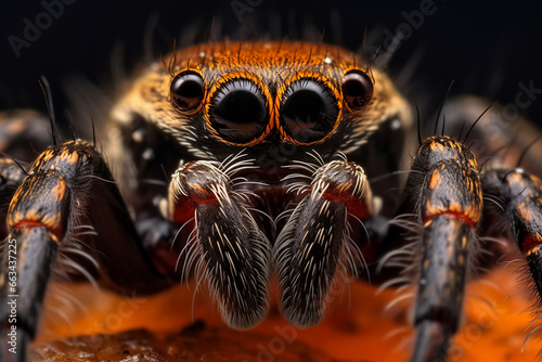 Close-up picture of a spider. 