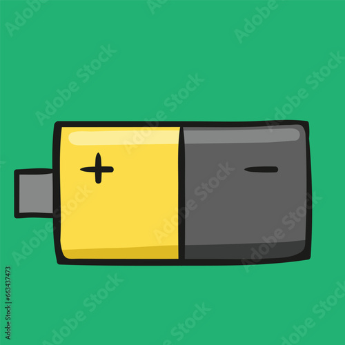 battery. Concept isolated. Flat cartoon style vector