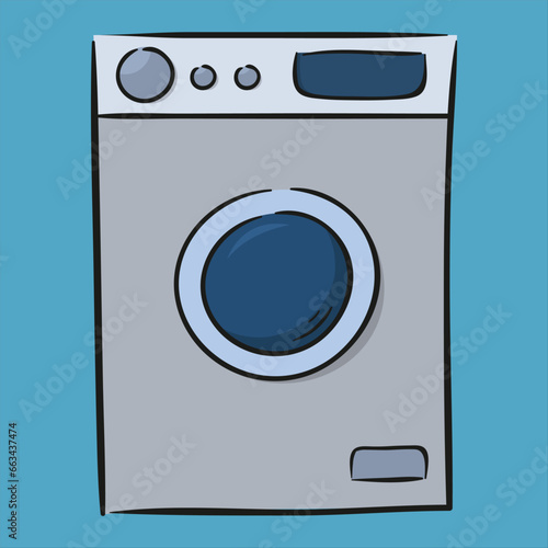 washing machine. Concept isolated. Flat cartoon style vector