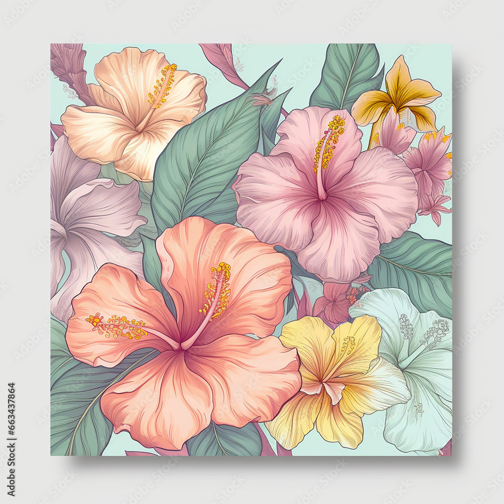 custom made wallpaper toronto digitalseamless floral pattern background created with Generative Ai