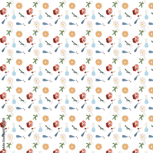 seamless pattern with flowers
