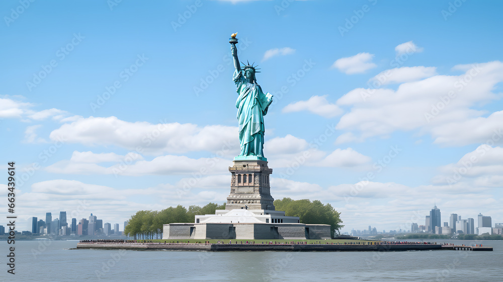 Beautiful Statue Of Liberty illustration