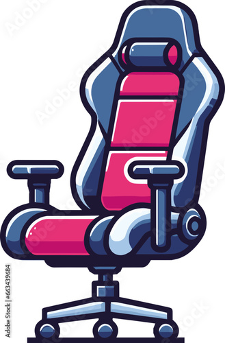 vector gaming chair gamer svg illustration