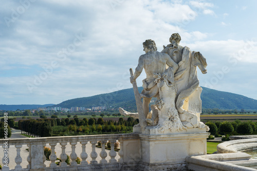 Statue in the gardens of Schloss Hof in Vienna, Austria
