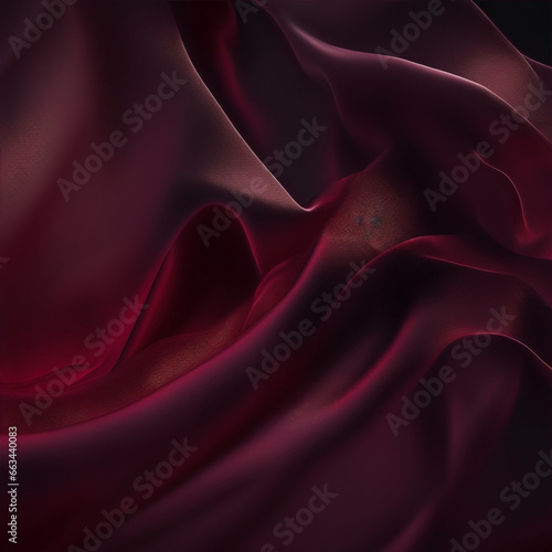 red satin background - Red satin fabric - silk background - Generative AI