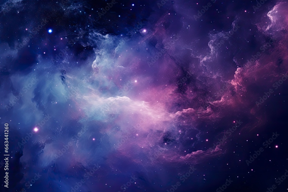 Obraz premium Purple Galaxy space stars in Outer Space.