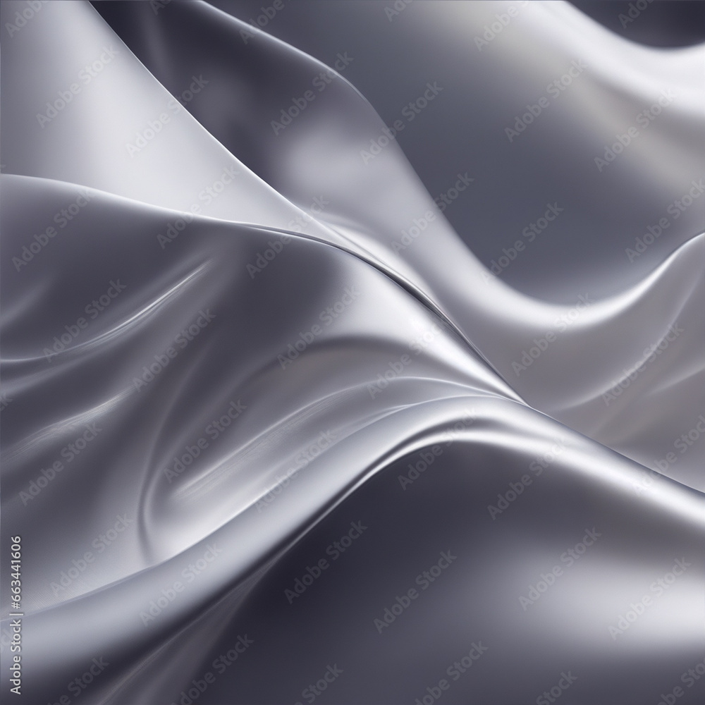 black silk background - Silver satin fabric - silk background - Generative AI