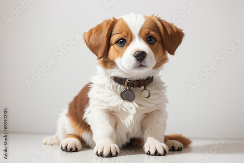 A very cute bi-colored puppy that fascinates the heart