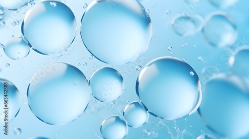 Abstract Background of Water Bubbles in light blue Colors. Modern Wallpaper
