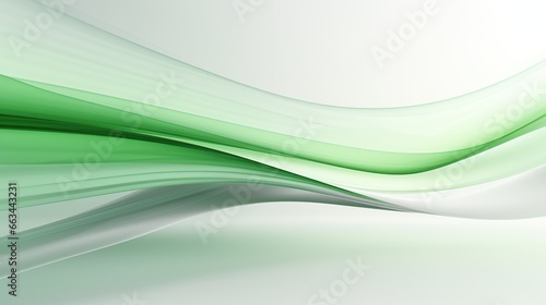 Abstract Waving green lines Bright Colors white Background, AI generated image